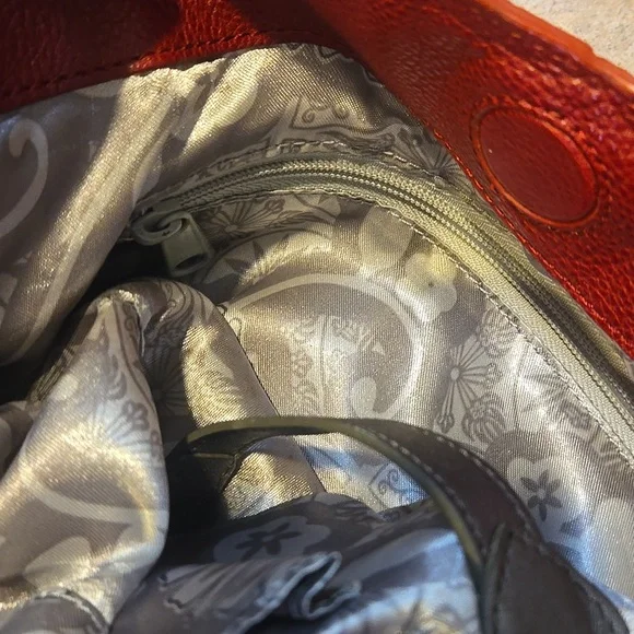 Brighton Andie Deep Burgundy Studded Pebbled Leather Shoulder Bag - Picture 13 of 16